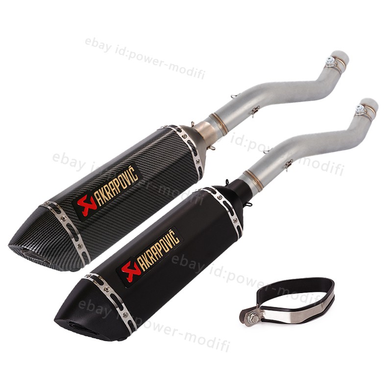 For Kawasaki Ninja ZX6R 2024-2026 Black Exhaust Mid Link Pipe Slip On Muffler