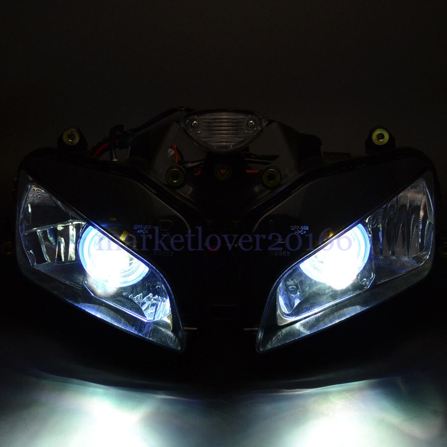 Blue Angel Eye HID Headlight Assembly Fit For Honda CBR600RR 2003 2004 2005 2006
