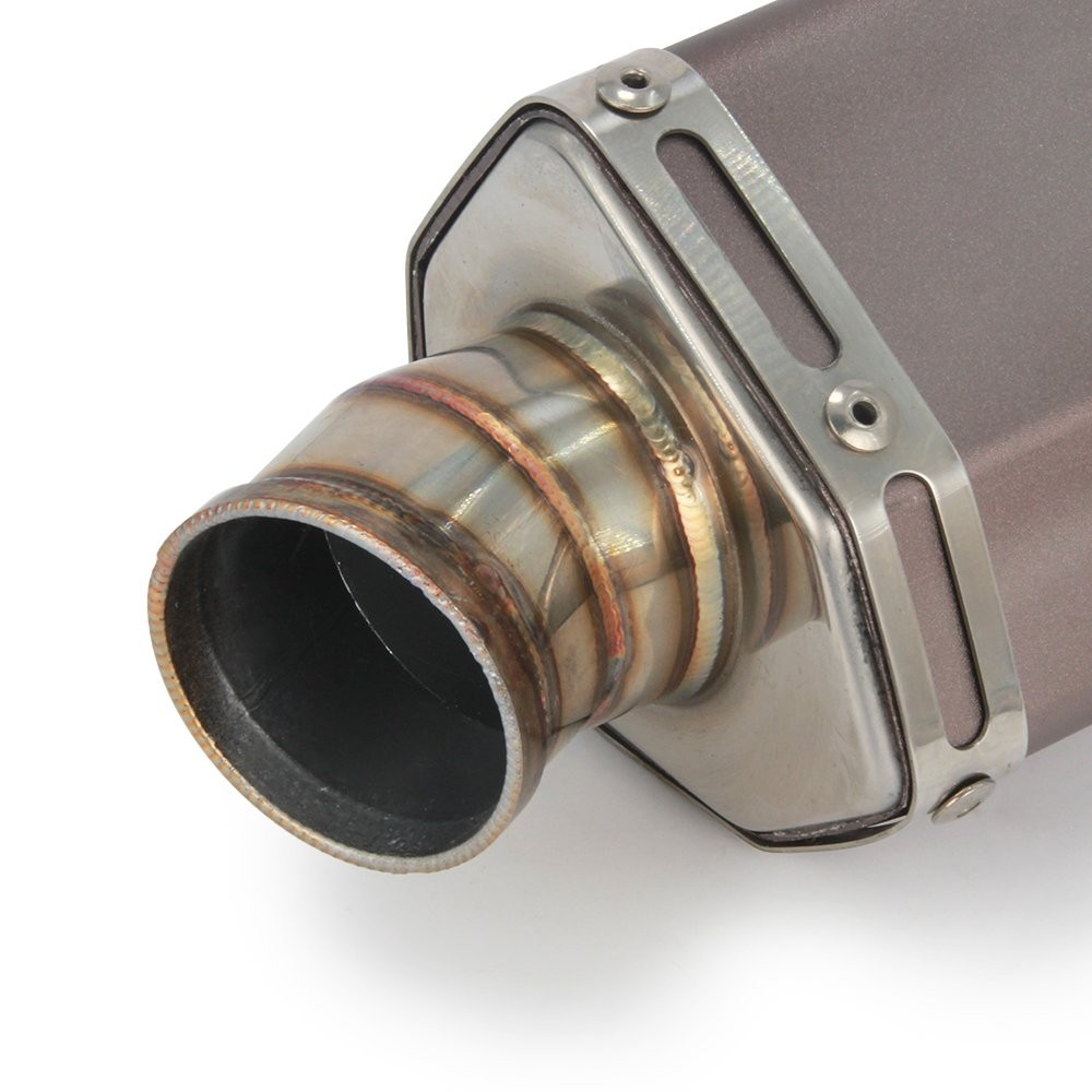 Universal Hexagon Exhaust Muffler 1.5-2″ Inlet Slip On For ATV Dirtbike Scooter