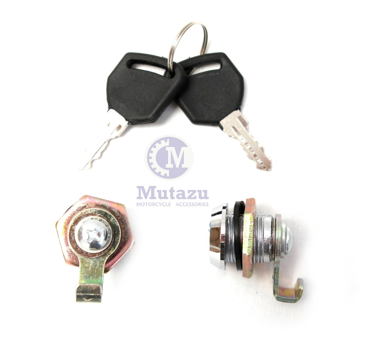 Replacement FY Lock Set for Mutazu FY hard saddlebags with 2 keys and 2 locks