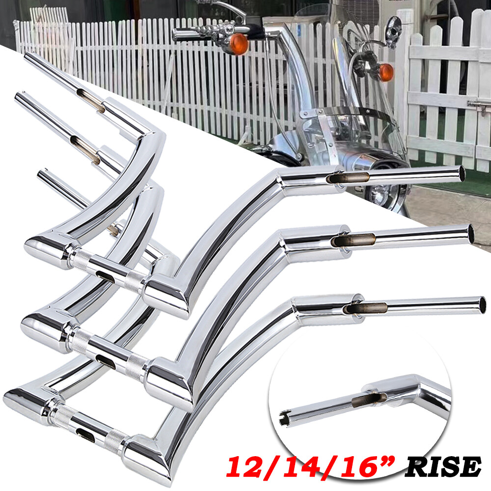 12 14 16 ” Rise 2″Ape Hanger Handlebar for Harley Touring Sportster Softail Dyna