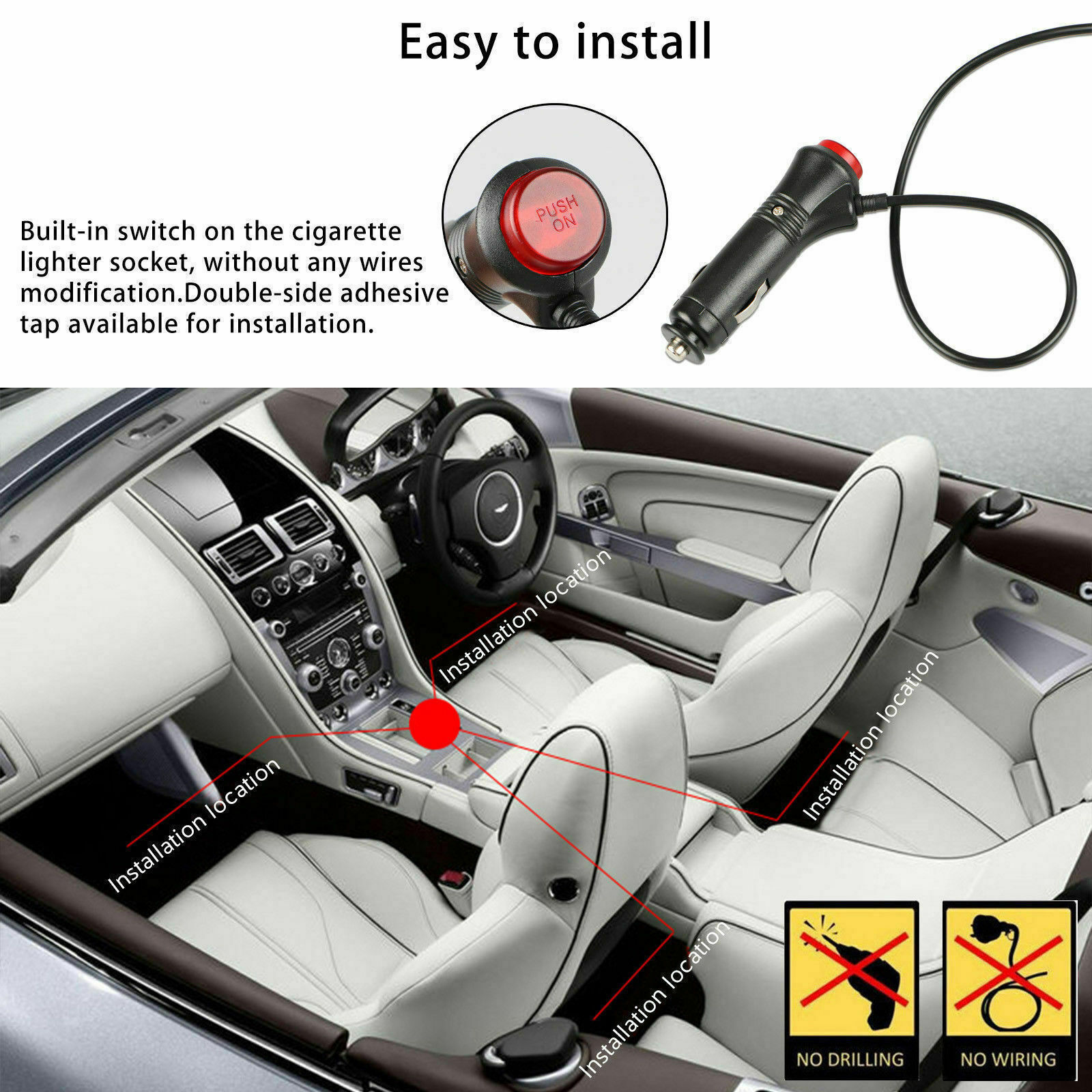 4PC Motorcycle Waterproof RGB LED Strip Light Under Glow Neon Kit Music Control