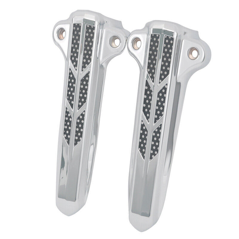 2X Chrome Front Fork Lower Leg Covers Slider For Harley Touring FLHX FLHTK FLHR