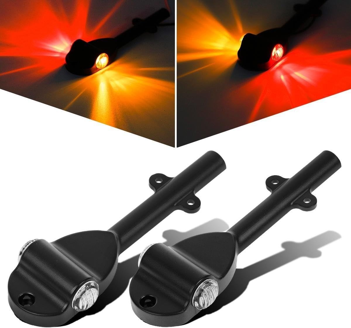 2PCs Red/Amber LED Trailer Fender Clearance Marker Light, Front Rear