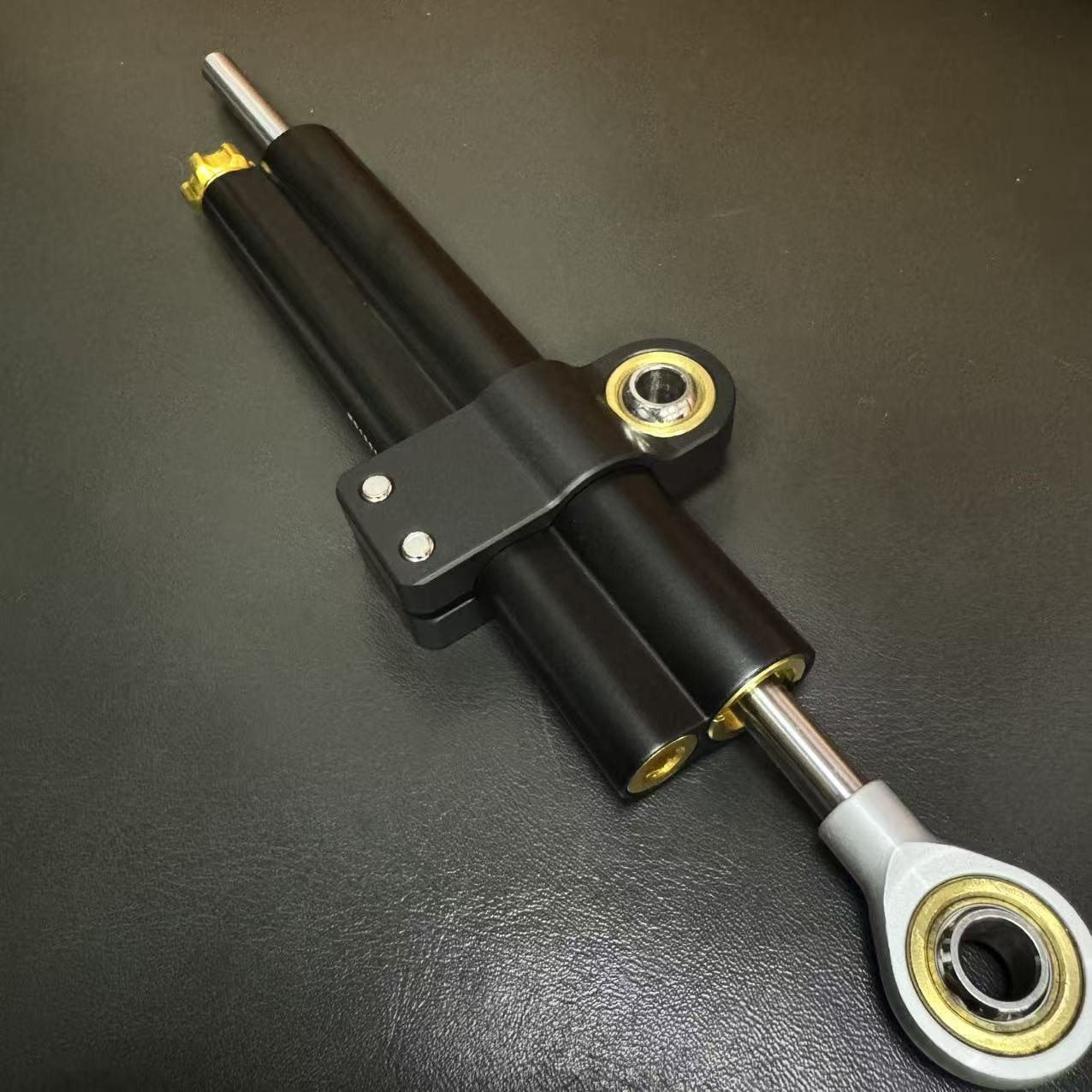 Ohlins Adjustable Steering Damper Stabilizer Universal Motorcycle Black 2-Tube