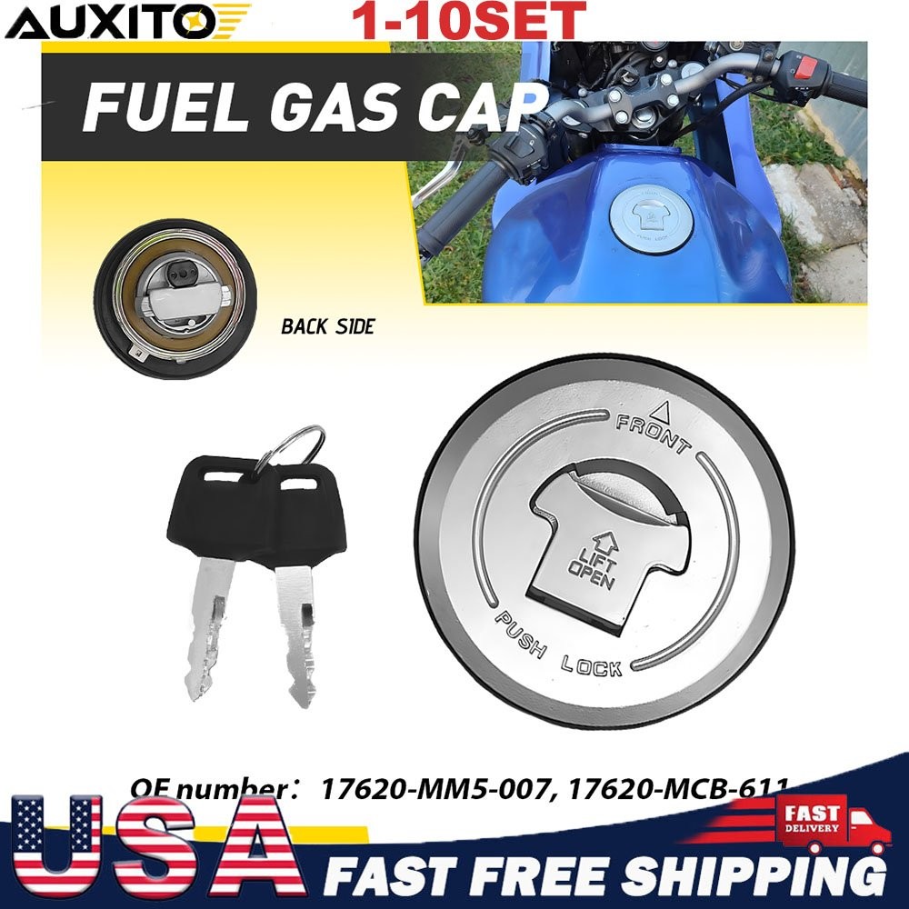 Fuel Gas Tank Cap & 2x Lock Key For Honda VTX1800 R 02-2003 R1 R2 R3 04-07 1-10X