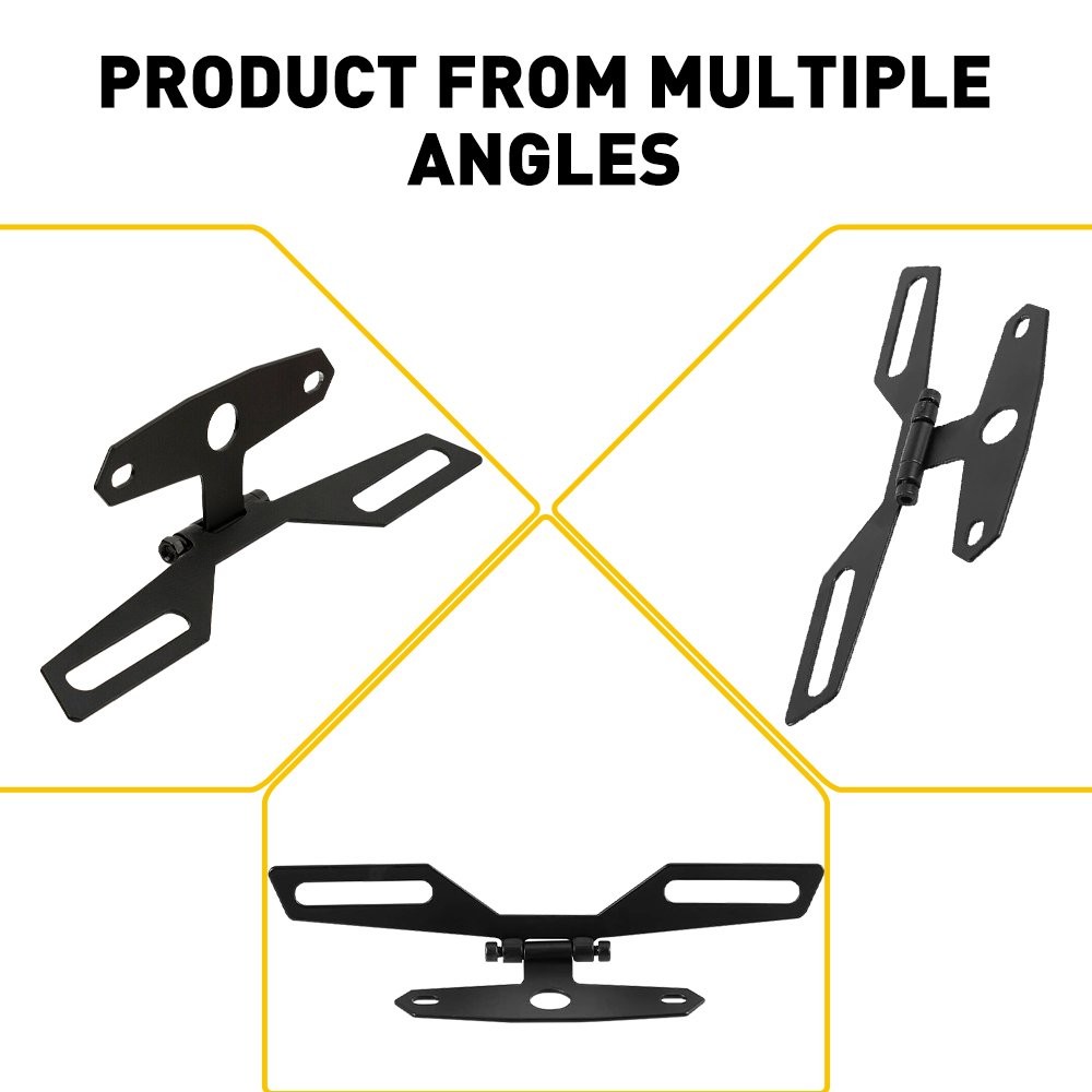 Black Motorcycle License Plate Bracket Holder Aluminum High Quality Replacement