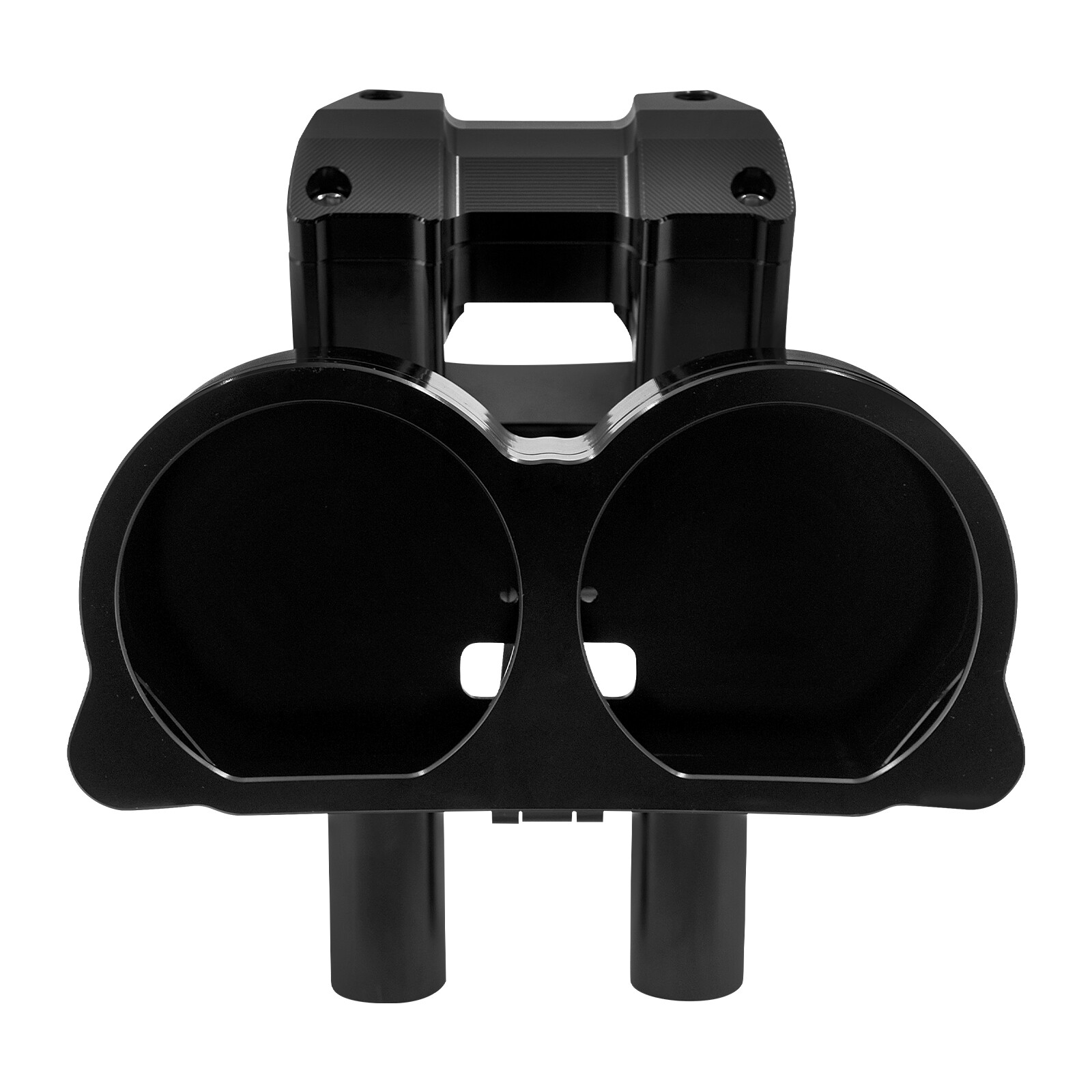 10″Handlebar Clamp Black Risers w/ Gauge Housing For Harley Road Glide 2015-2023