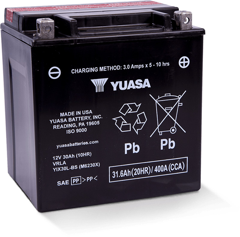 Yuasa YIX30L-BS High Performance AGM Motorcycle Battery – Fits Harley Davidson