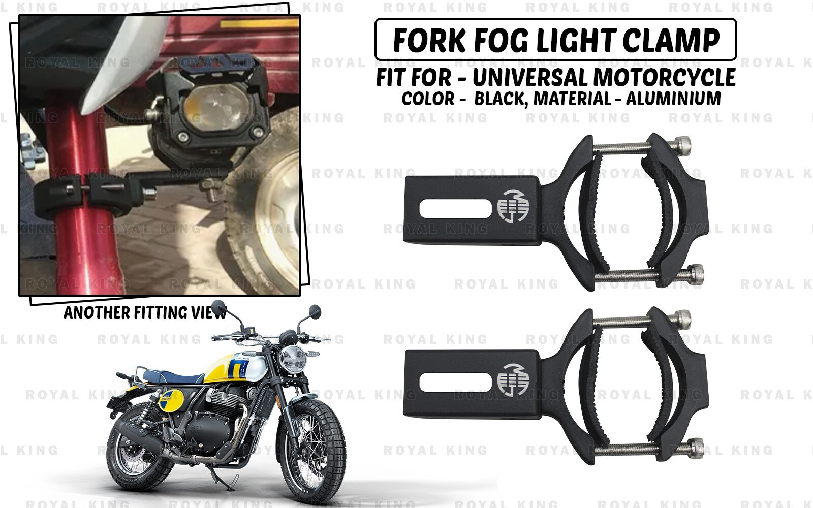 Fit For Universal Motorcycle “Fork Fog Light Clamp”