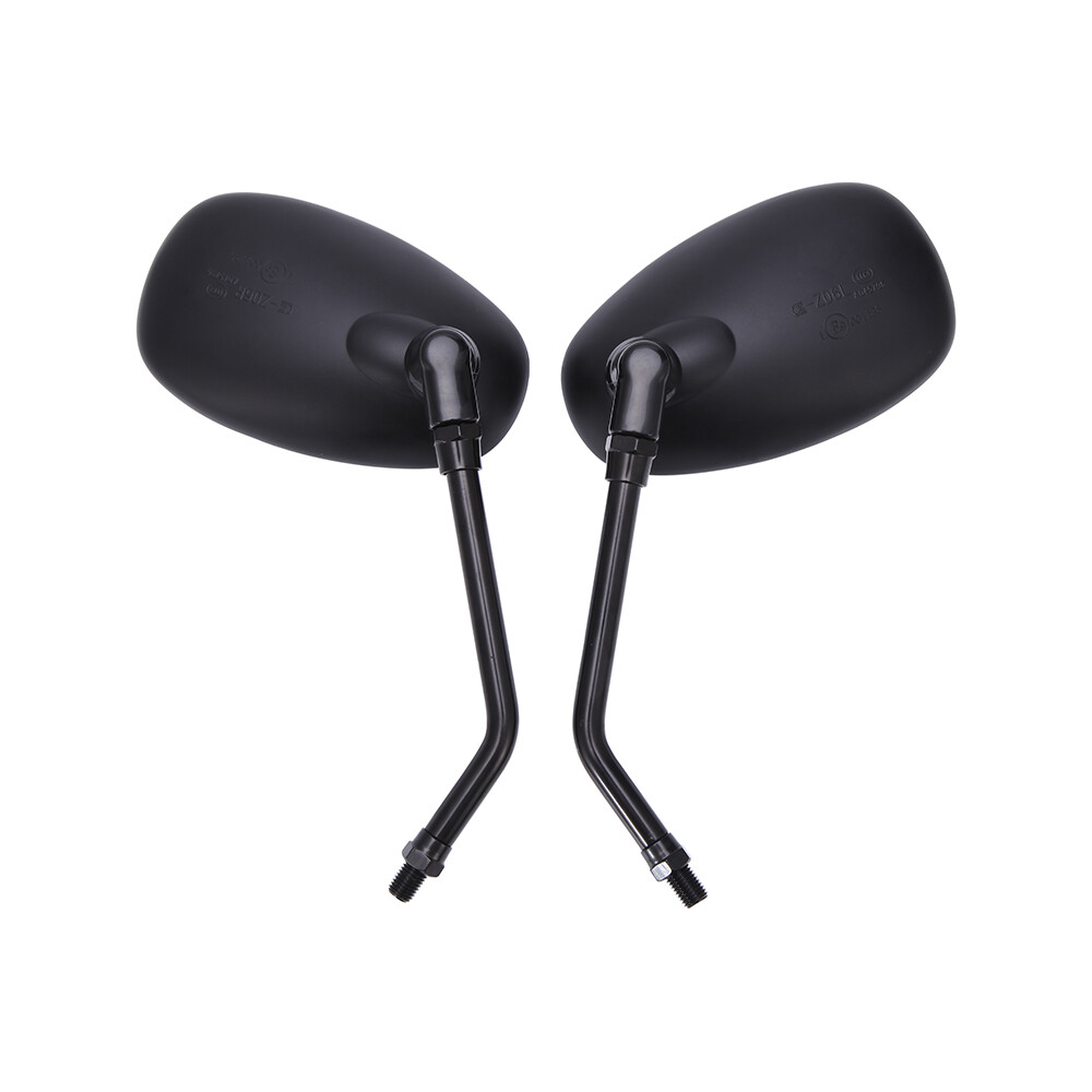 Pair Black Oval Motorcycle Rear View Mirrors For Victory Cross Country/ Octane