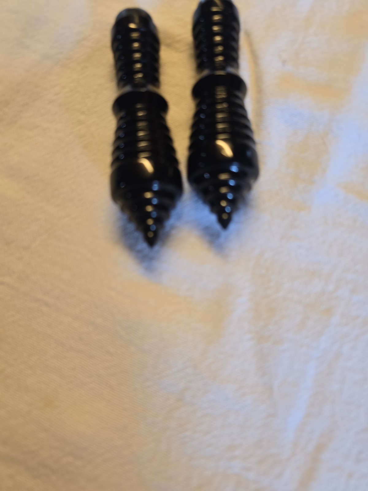 Custom Black Anodized Spiked Toe Pegs – Motorcycle Shifter / Brake Peg Set