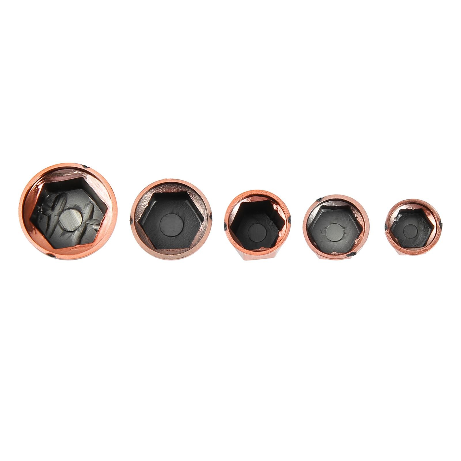 1 Set Screw Cap Motorcycle Motorbike Screw Nut Bolt Cover Decoration Orange