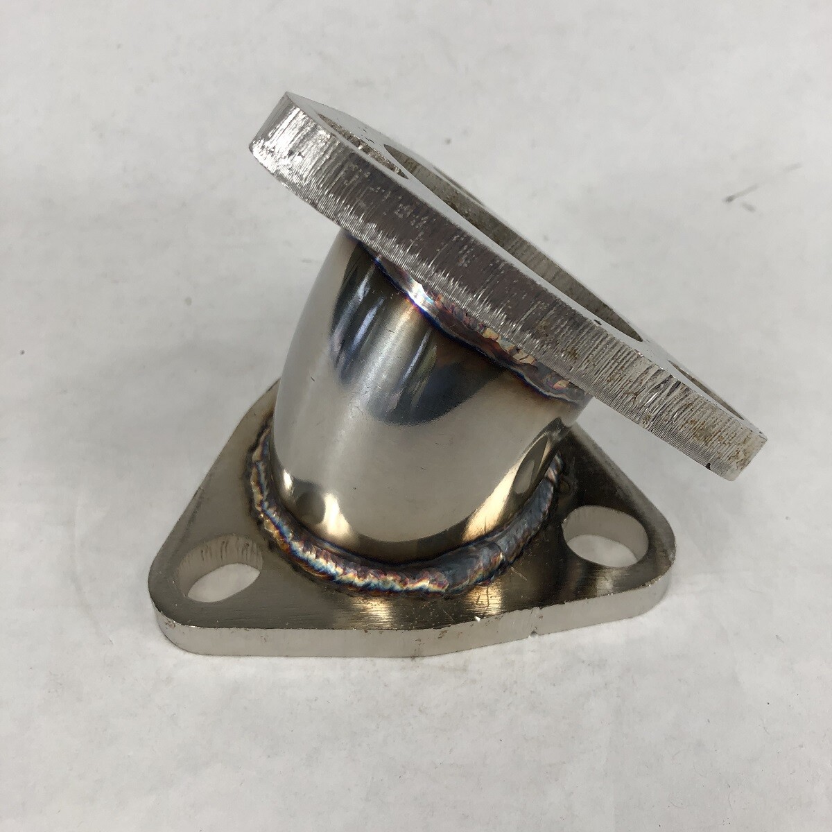 2.25″ to 2.25″ 45-degree 3 Bolt Flange Exhaust Muffler Pipe Flange Mild Steel
