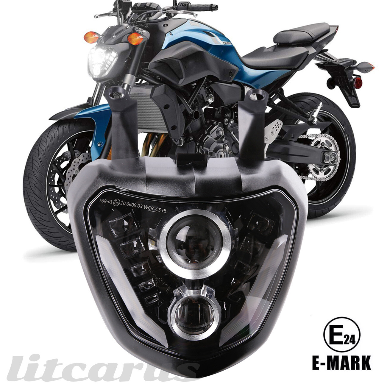 LED Headlight Assembly DRL For Yamaha FZ07 FZ-07 MT07 MT-07 2014 2015 2016 2017