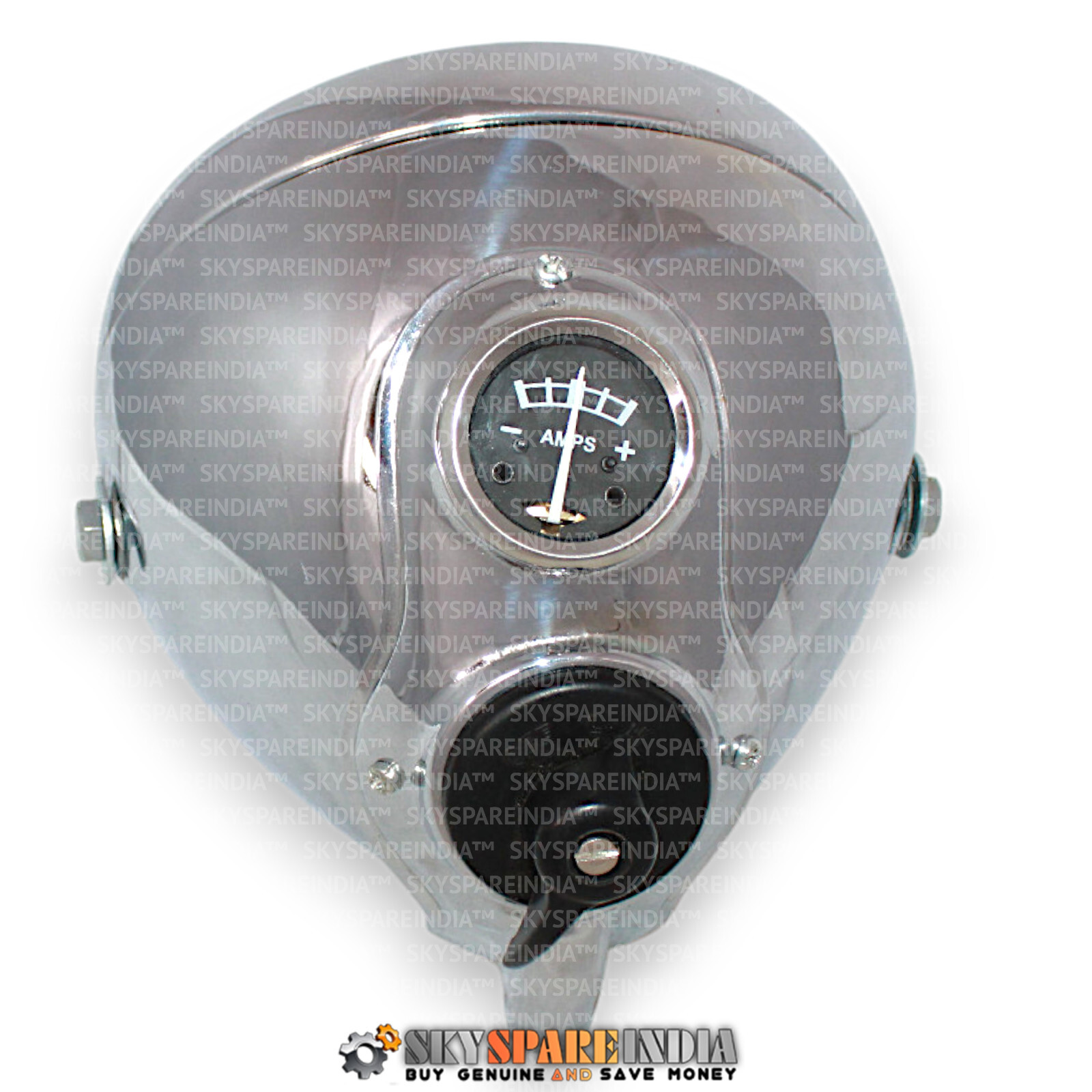 Lucas Type 6.5″ Chrome Headlight Headlamp Compatible With Norton BSA AJS Triumph