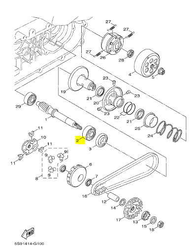 Genuine 93306-272X0 Bearing For Yamaha Zuma 125 2009 – 2021