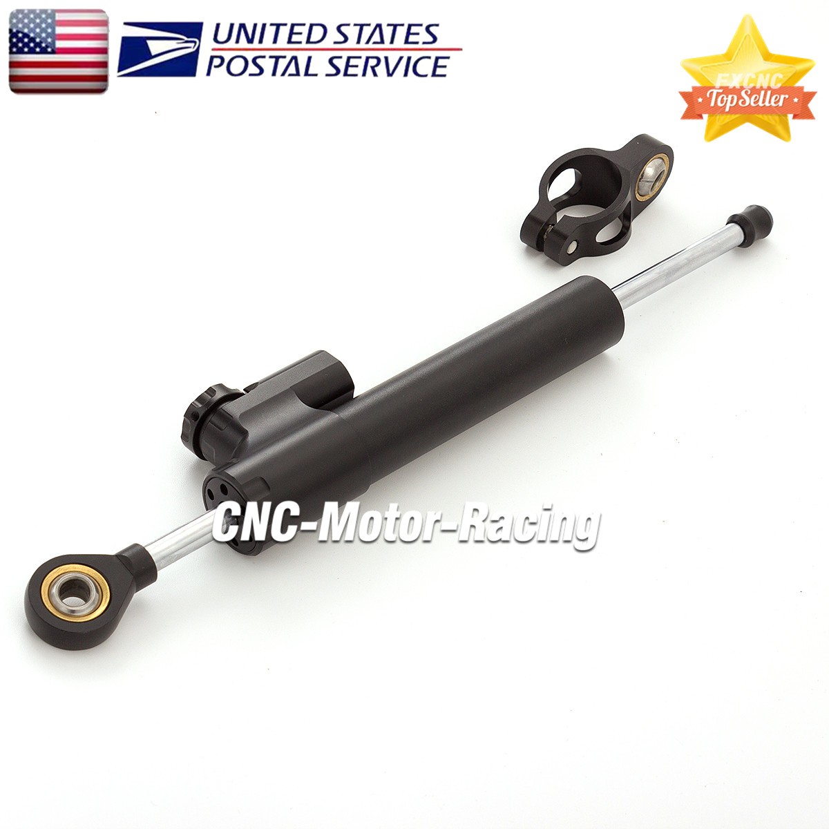 CNC 290mm Long Steering Damper Stabilizer Linear Adjustable Motorcycle Aluminum