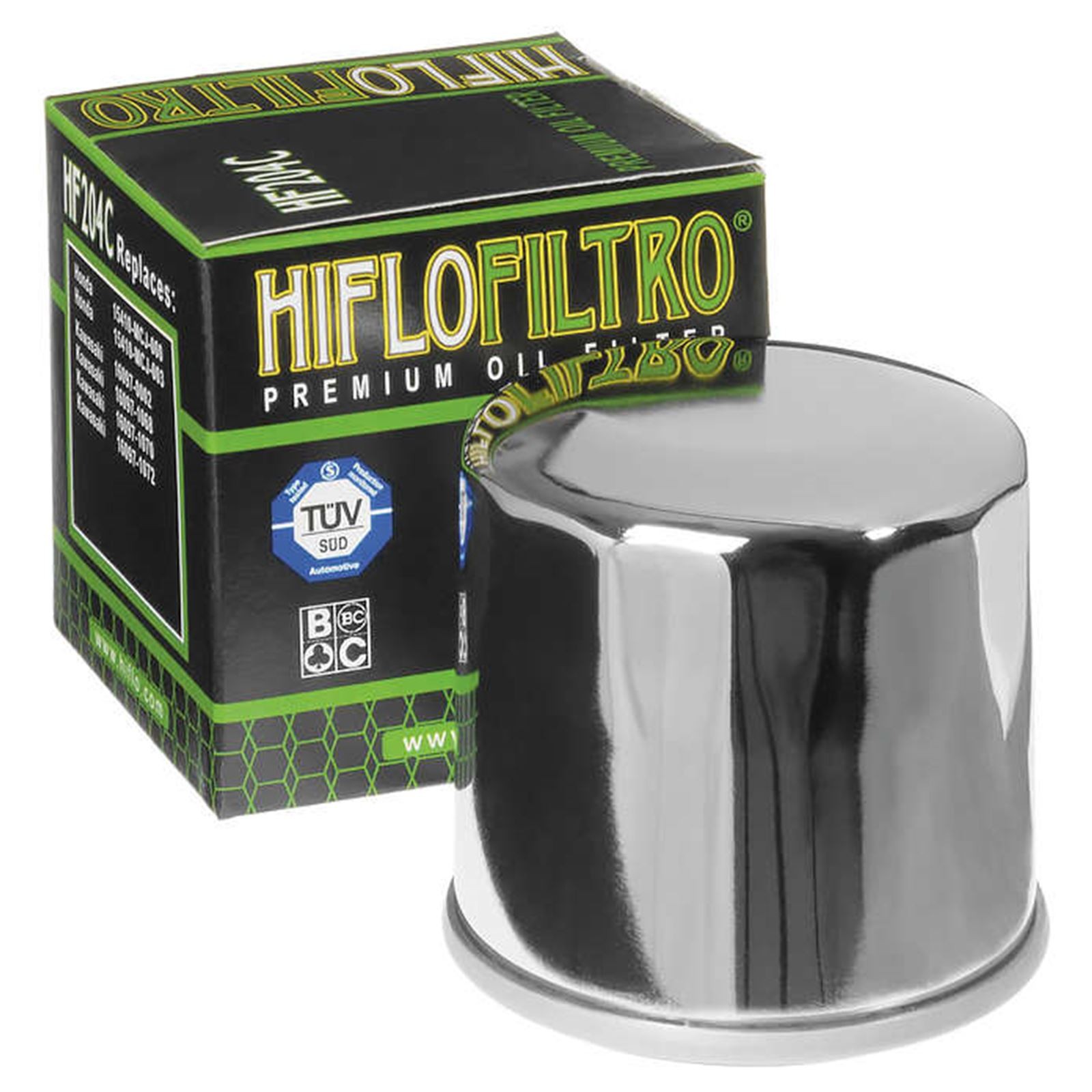 Hiflofiltro Oil Filter Chrome HF204C