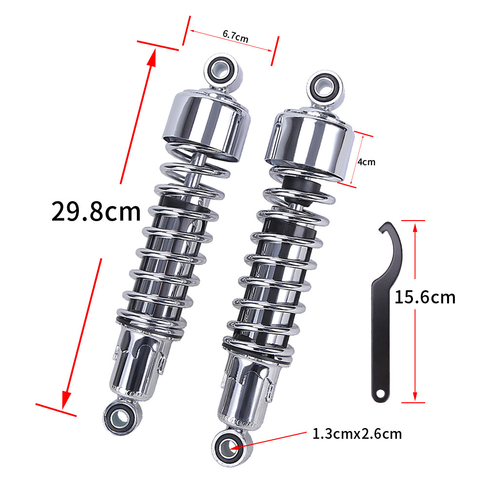 11.75″ Lowering Rear Shock Absorber For Harley Dyna / Glide / Sportster 883 FXR