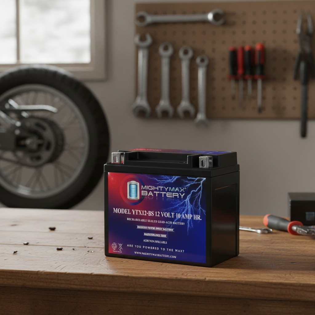 Compact 12V 10AH Motorcycle Battery with 180 CCA – Universal Fit & Reliable