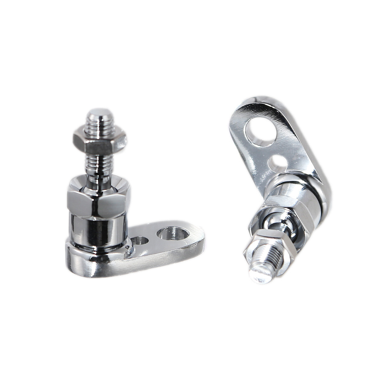 Chrome Turn Signal With Relocation Bracket Swivel Kit For Harley Fatboy Softail