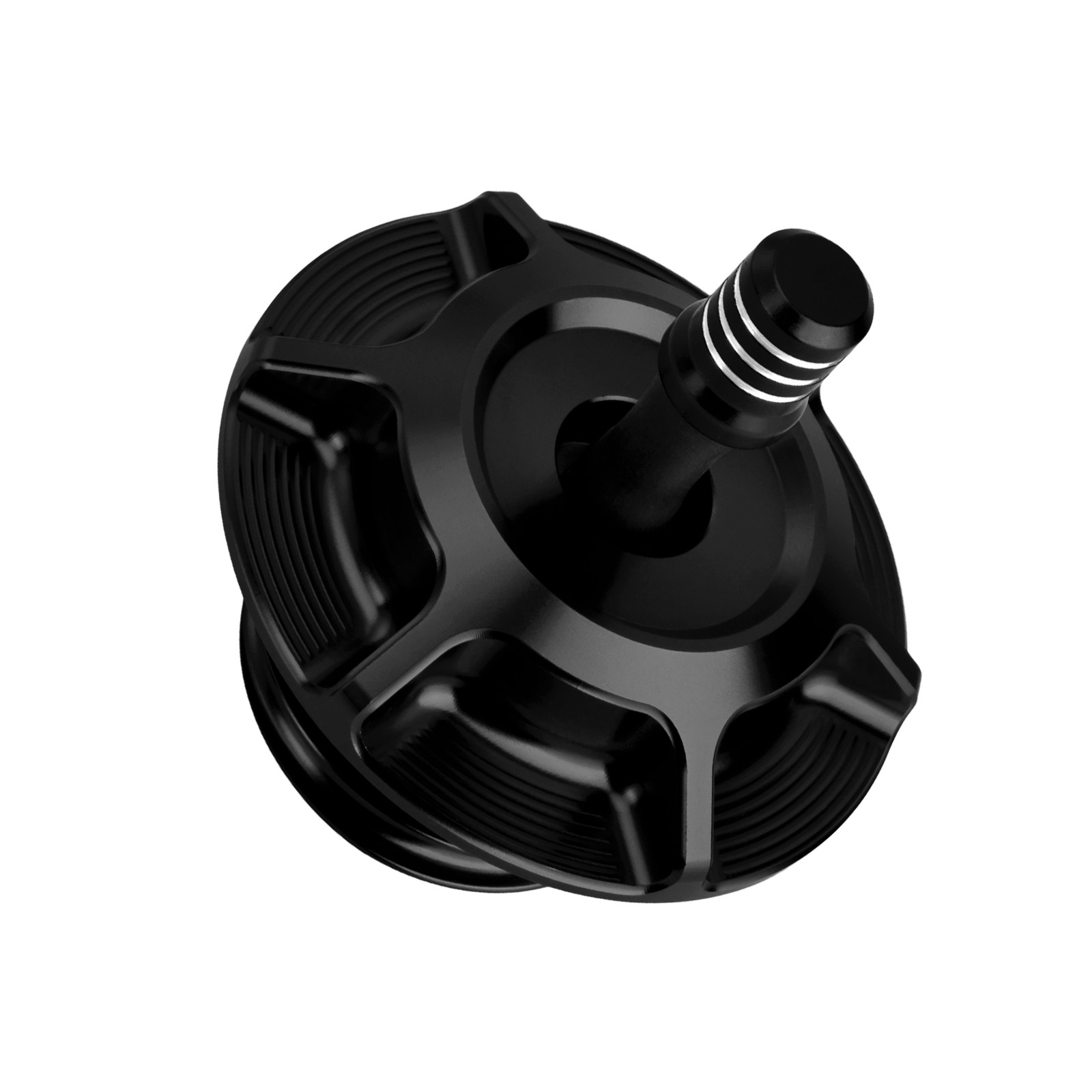 Black Vented Fuel Gas Tank Cap Vent Tube Universal For Harley Touring Softail