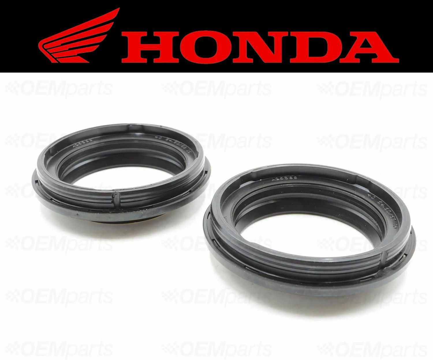 Set of (2) Honda Front Fork Dust Seal (See Fitment Chart) #91254-MM8-003