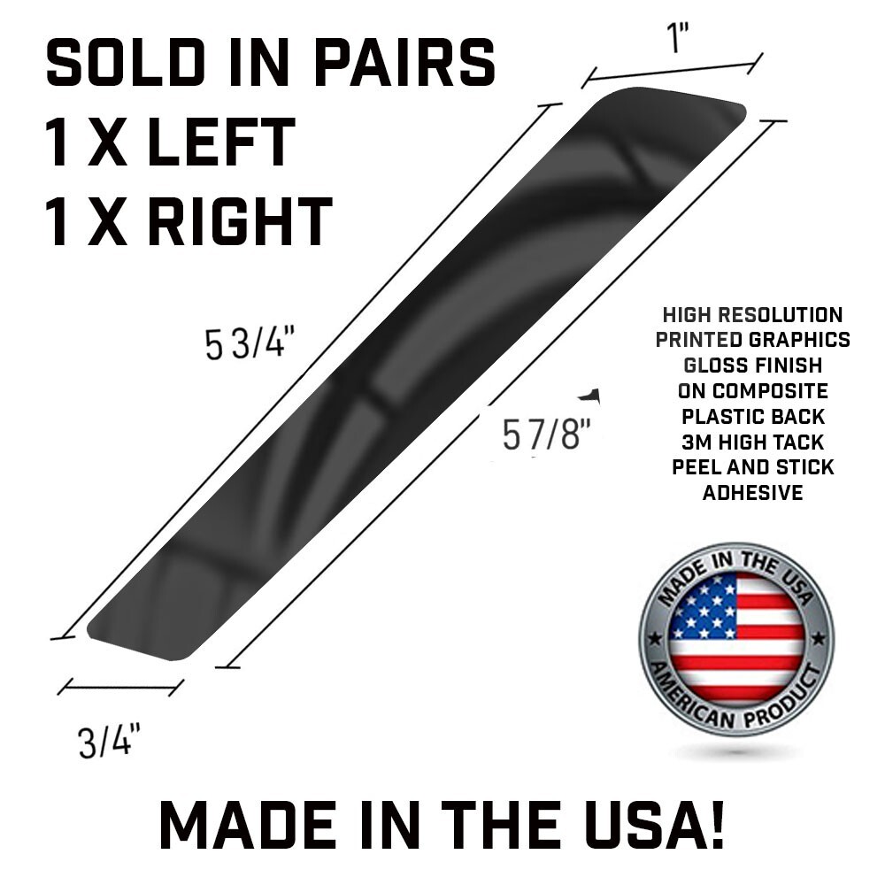 SOLID GLOSS BLACK OUT – Saddlebag Latch Inserts for Harley Touring 2014 up