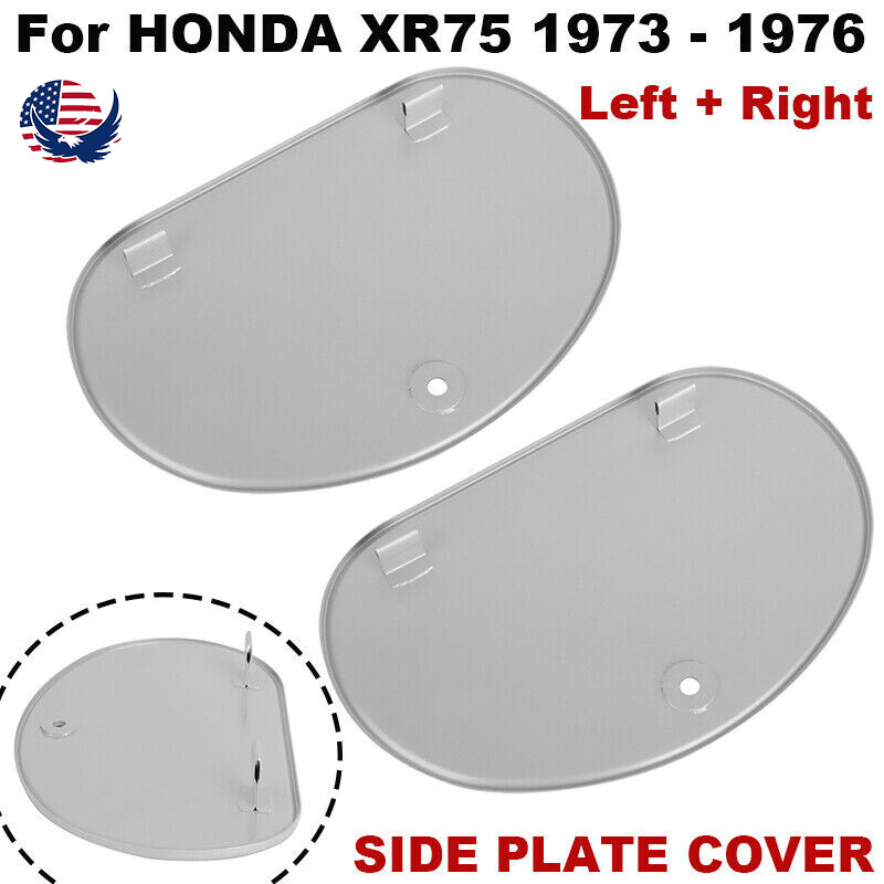 For HONDA XR75 XR 75 1973 – 1976 SIDE PLATE COVER METAL IRON – LEFT + RIGHT US