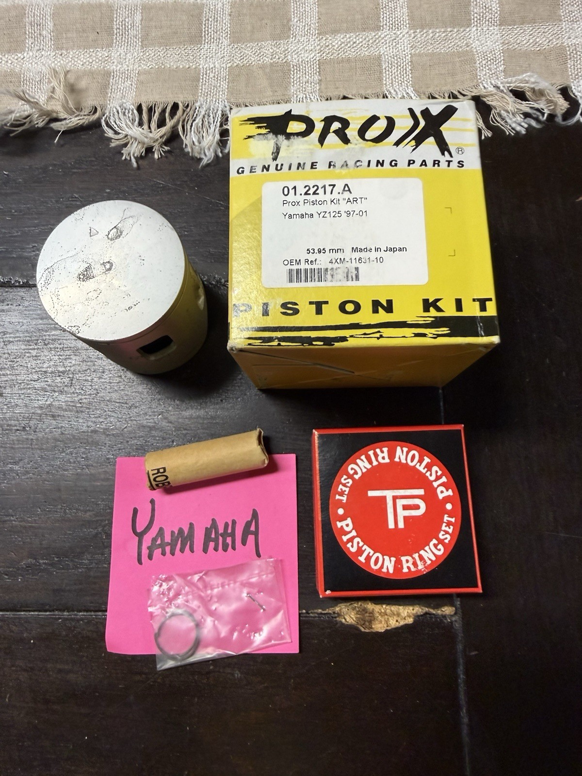 Pro-X 01.2217.A Piston Kit Standard 53.95mm 4xm-11831-10 Yamaha YZ125 1997-2001