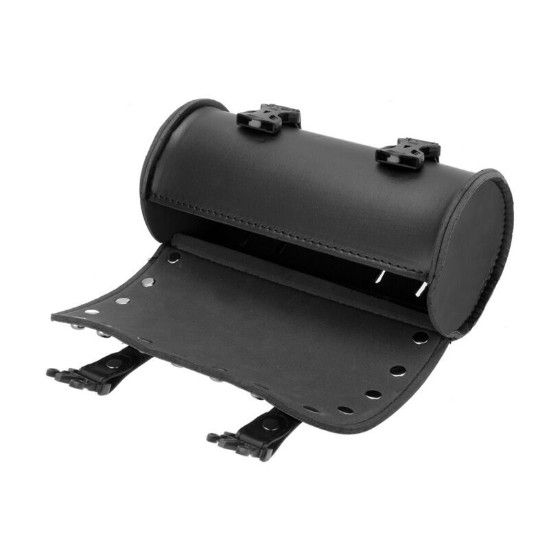 Motorcycle Front Fork Tool Bag Leather SaddleBag Storage Pouch Luggage Handlebar