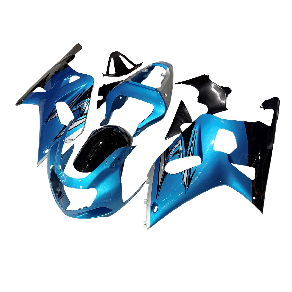 For Suzuki GSXR600 750 2000 01 2002 2003 Injection Blue Black Grey Fairing Cowl