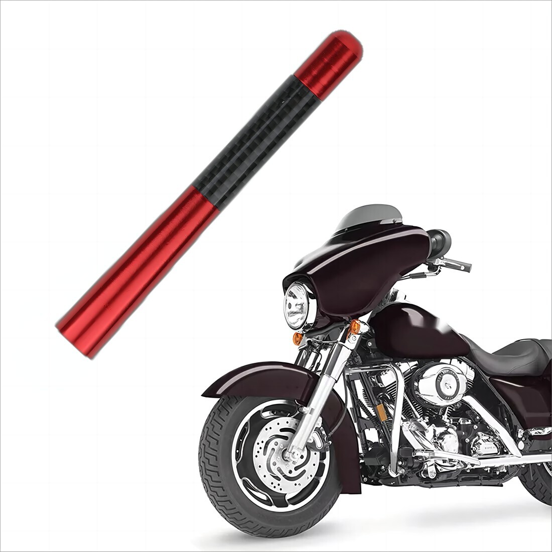 Motorcycle 4.7” Antenna Mast For Harley Davidson Road Street Electra Tour Glide