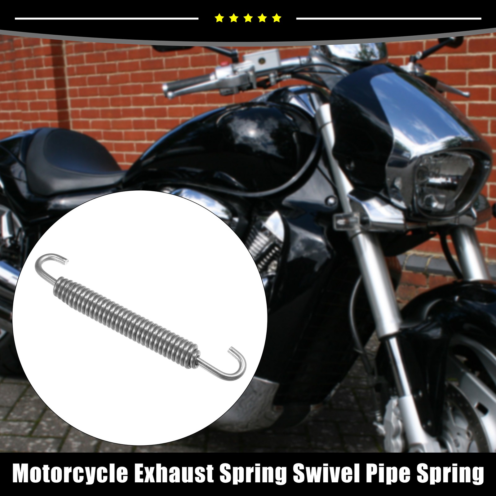 Universal Piece of 4 Motorcycles Exhaust Pipe Spring 80mm 3.15″ Stainless Steel