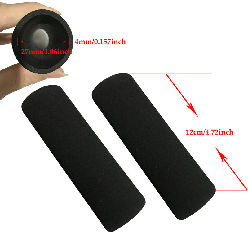 7/8in Motorcycle Handlebar Grips Cover Sponge Foam Protector Anti Vibration Slip