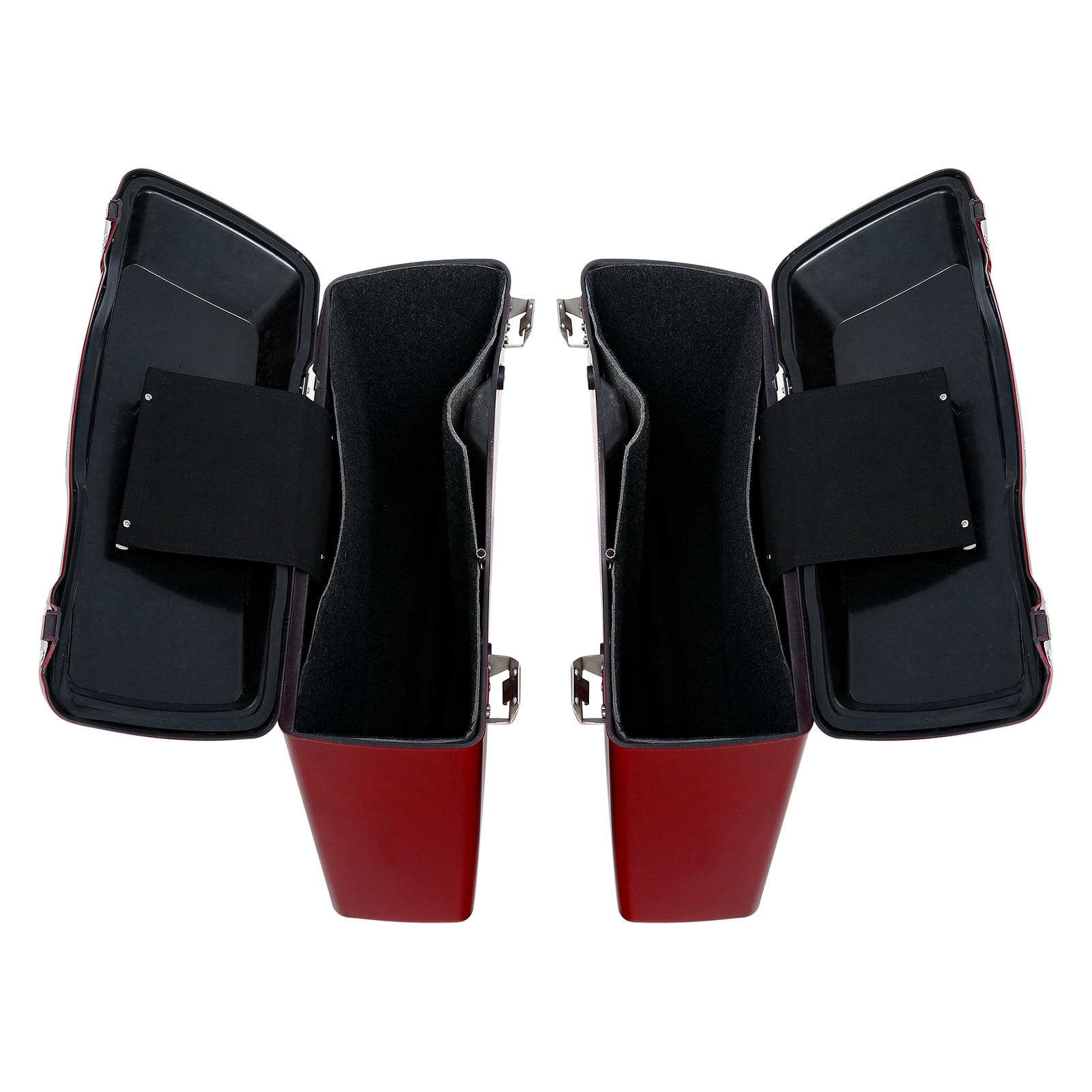Left & Right Hard Saddlebags Red Fit For Harley Touring Road Glide 94-13