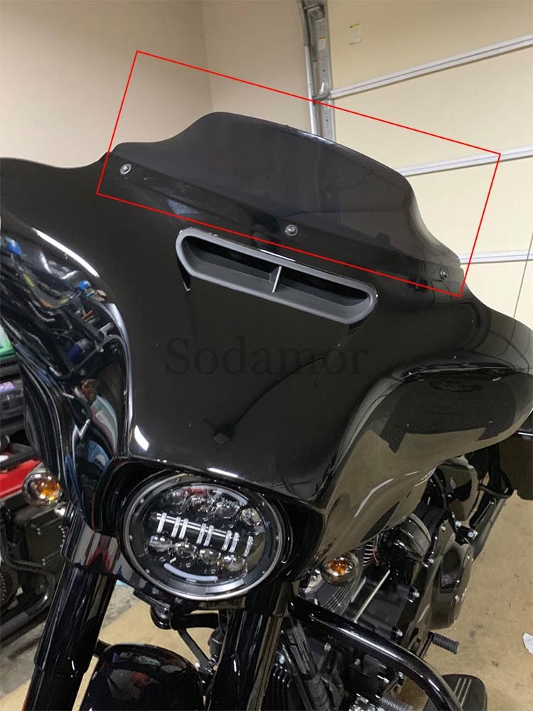 Smoke 7″ Wave Windshield Windscreen Fit For Harley Touring Street Electra Glide