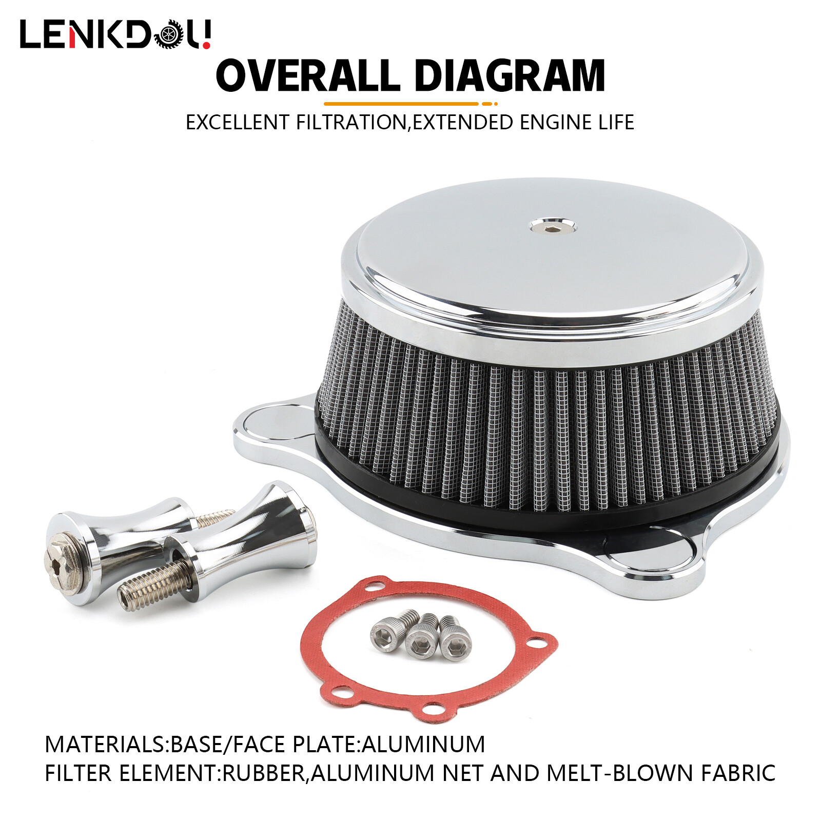 US Air Cleaner Intake Filter System For Harley Touring Street Glide Softail Dyna