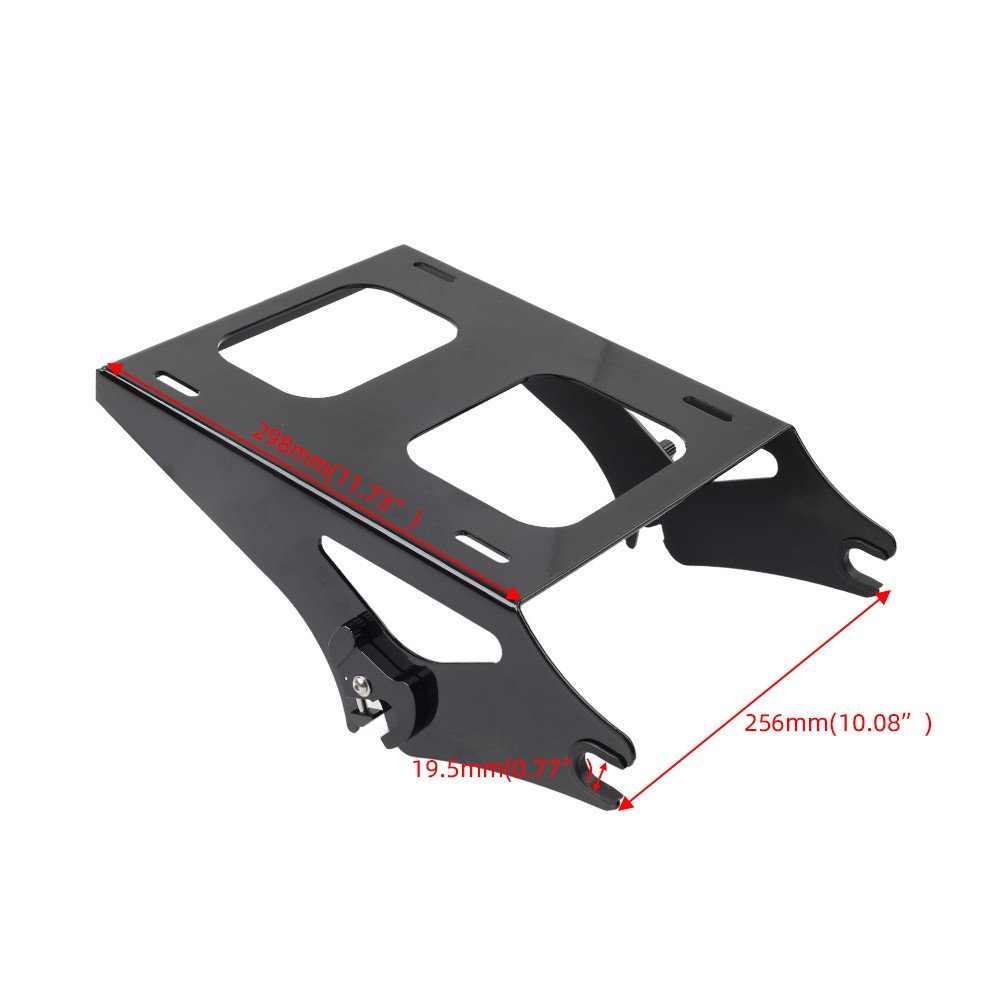 Two-up Tour Pack Pak Trunk Mount Rack Bracket For Harley Road King 14-24 Black