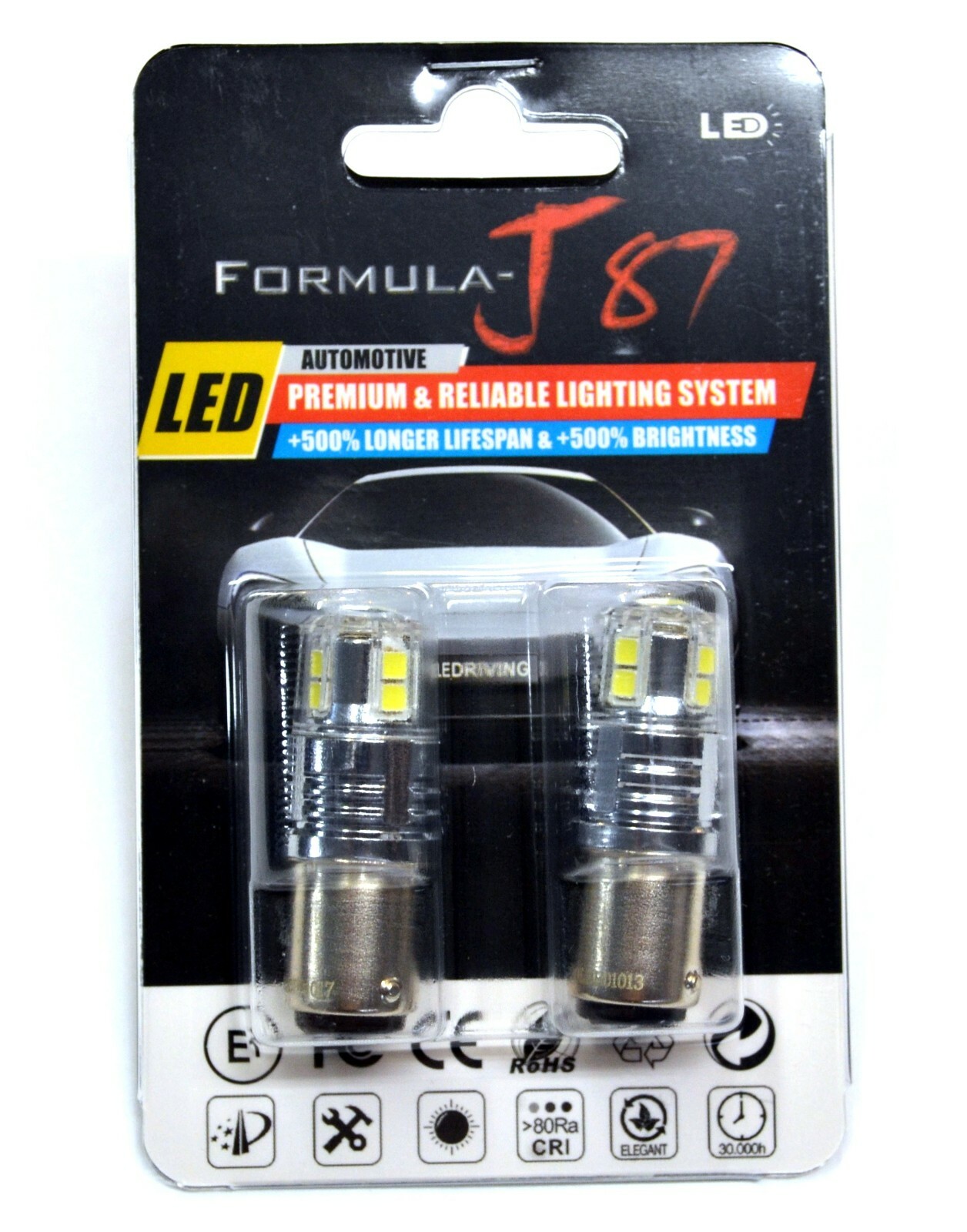 LED 15W 2057 White 5000K Two Bulbs Light Stop Brake Replace Upgrade Plug Play OE