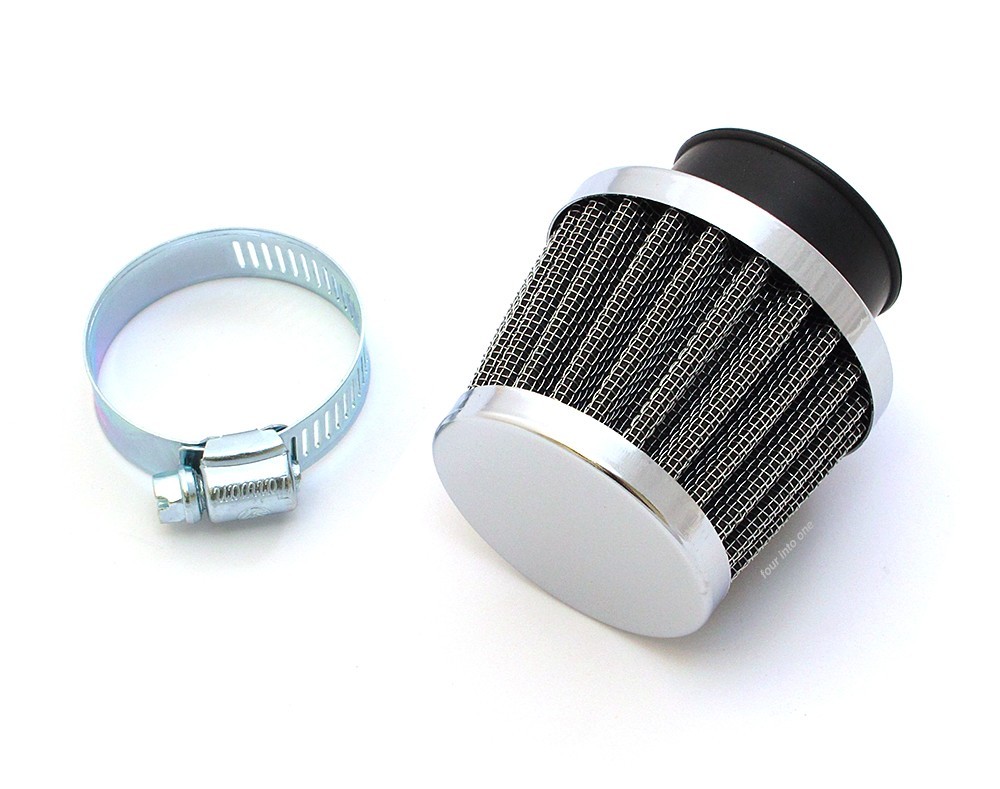 Small Chrome 39mm Air Filter Pod Set of 4 – Honda CB500 CB550 CB750 1969-1976