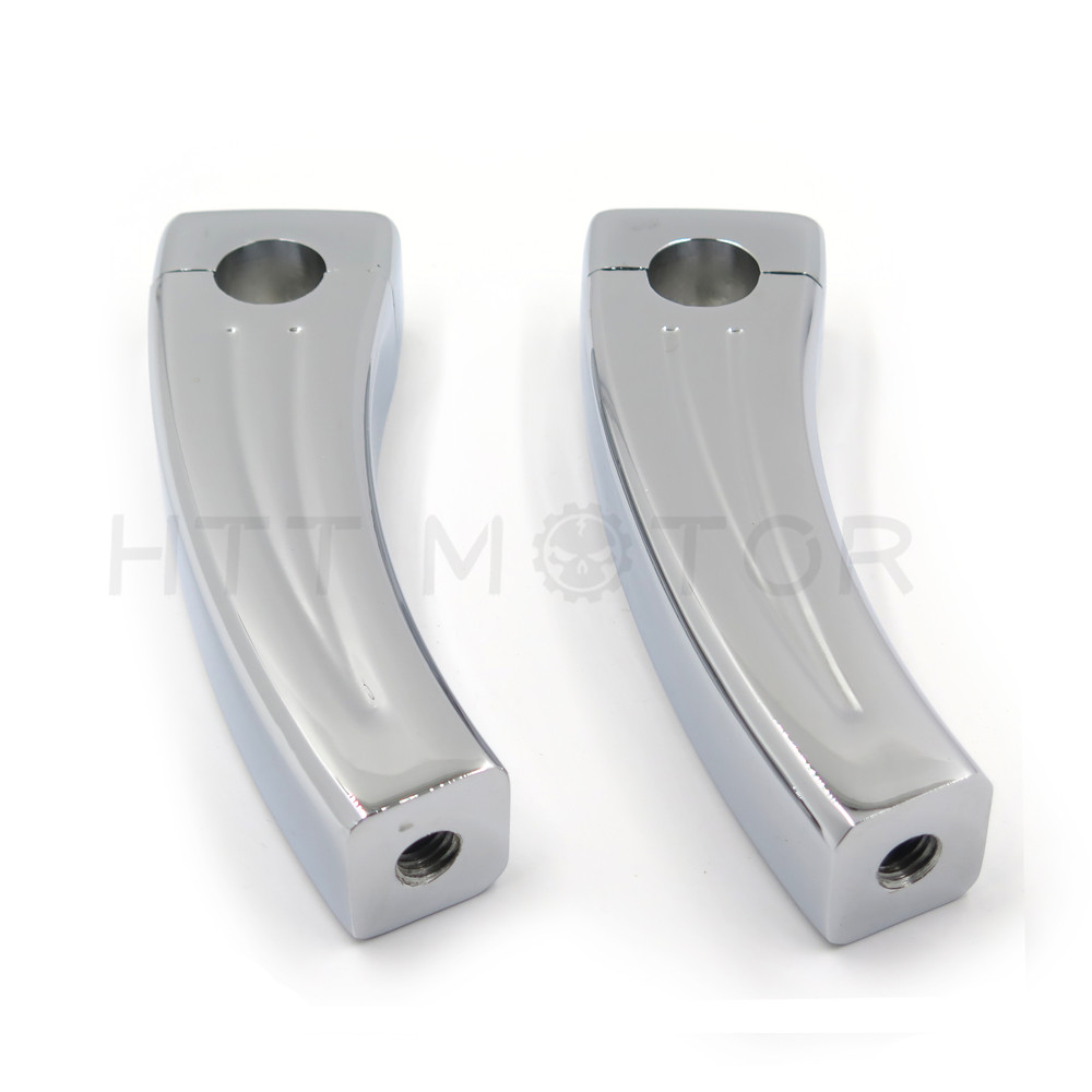 HTTMT New 5.5″ Chrome Motorcycle Cruiser Handlebar Pullback Risers (7/8″ Bar)