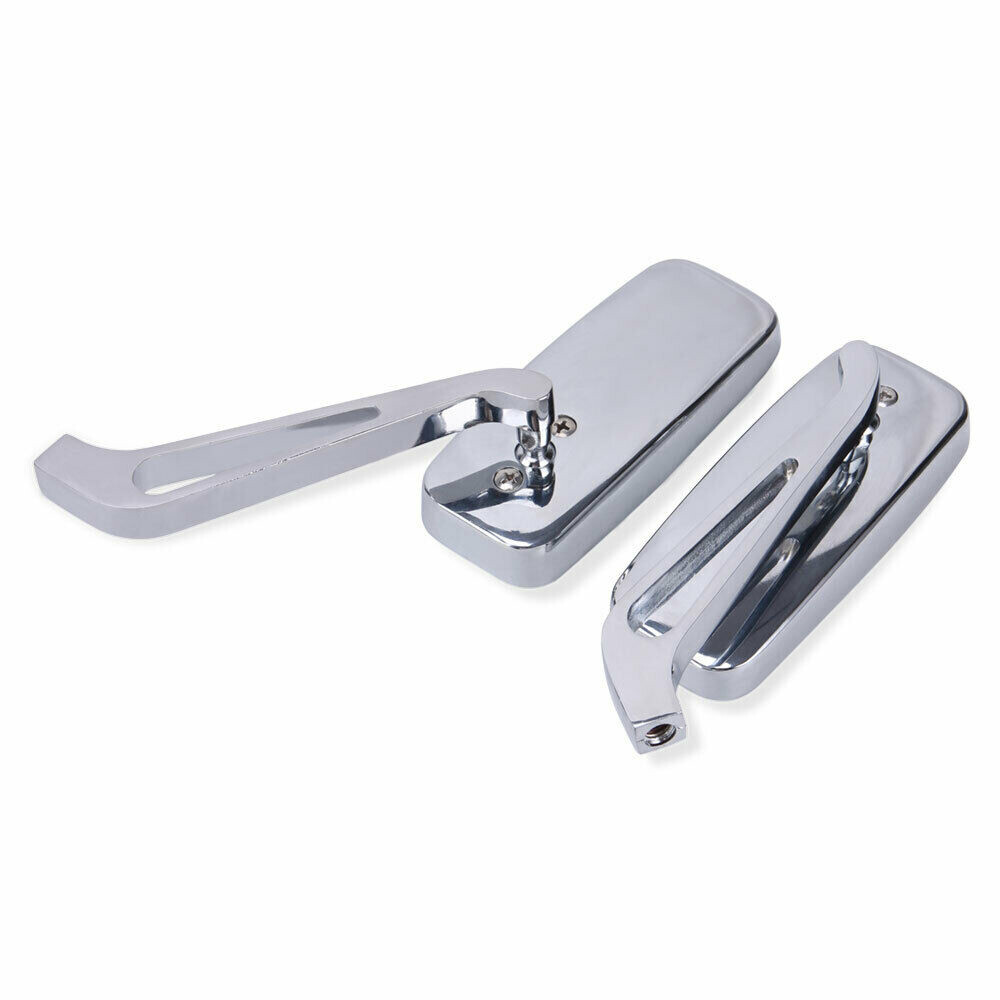 Rectangle Motorcycle Mirrors For Harley Cruiser Bobber Chopper Softail Sportster