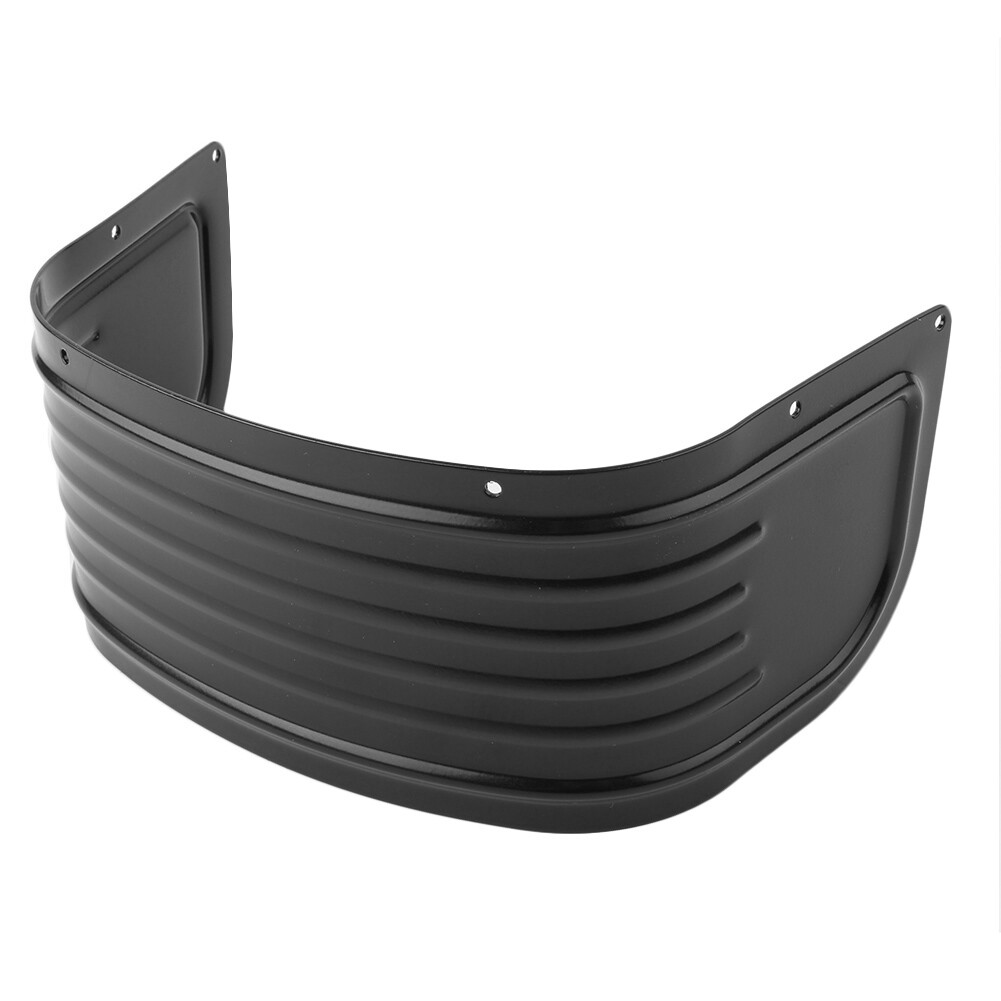 Black/Sliver Ribbed Front Fender Trim Skirt For Harley Electra Road Street Glide