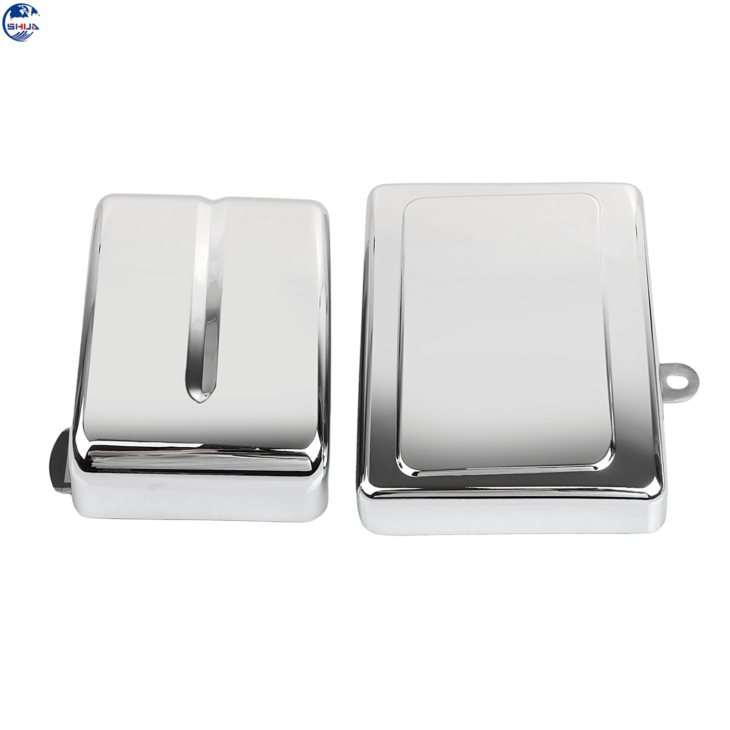 Chrome Left Right Battery Side Fairing Cover For Harley Dyna Low Rider 2006-2017