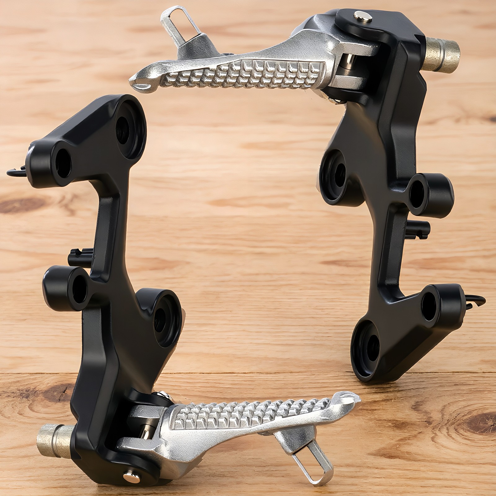 Front Driver Footpegs Pegs Bracket For Kawasaki Ninja 500 2024-25 Z500 2024-25