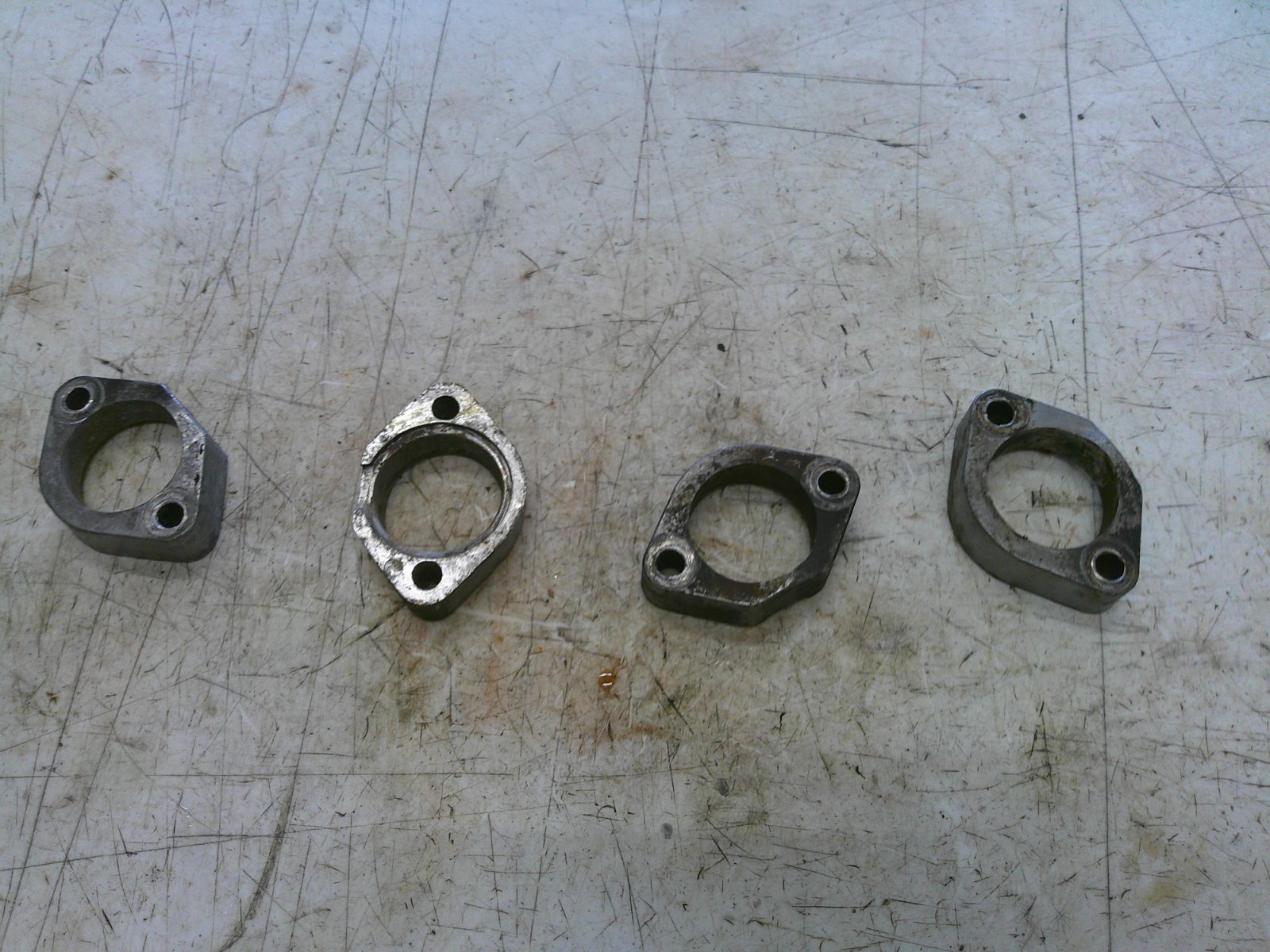 2001-2003 Kawasaki ZR-7 ZR750 exhaust header clamps flanges set
