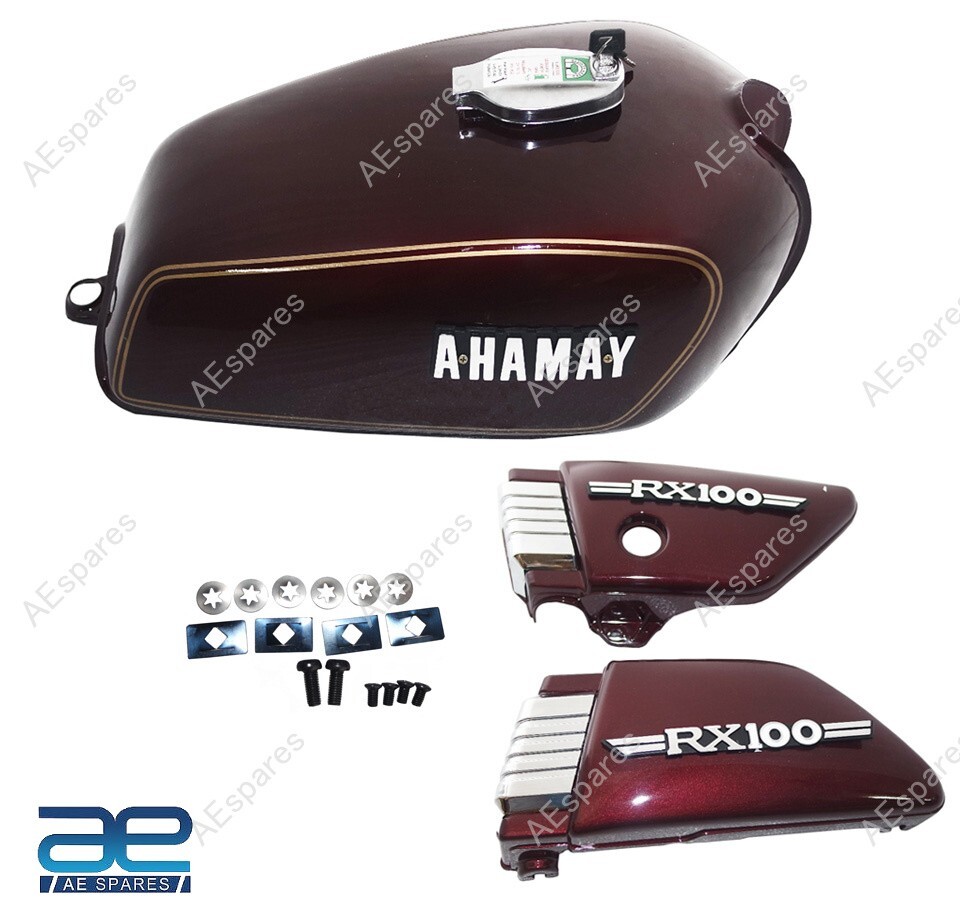 Yamaha RX100 RX125 Petrol Gas Fuel Tank & Cap With Side Panel S2u