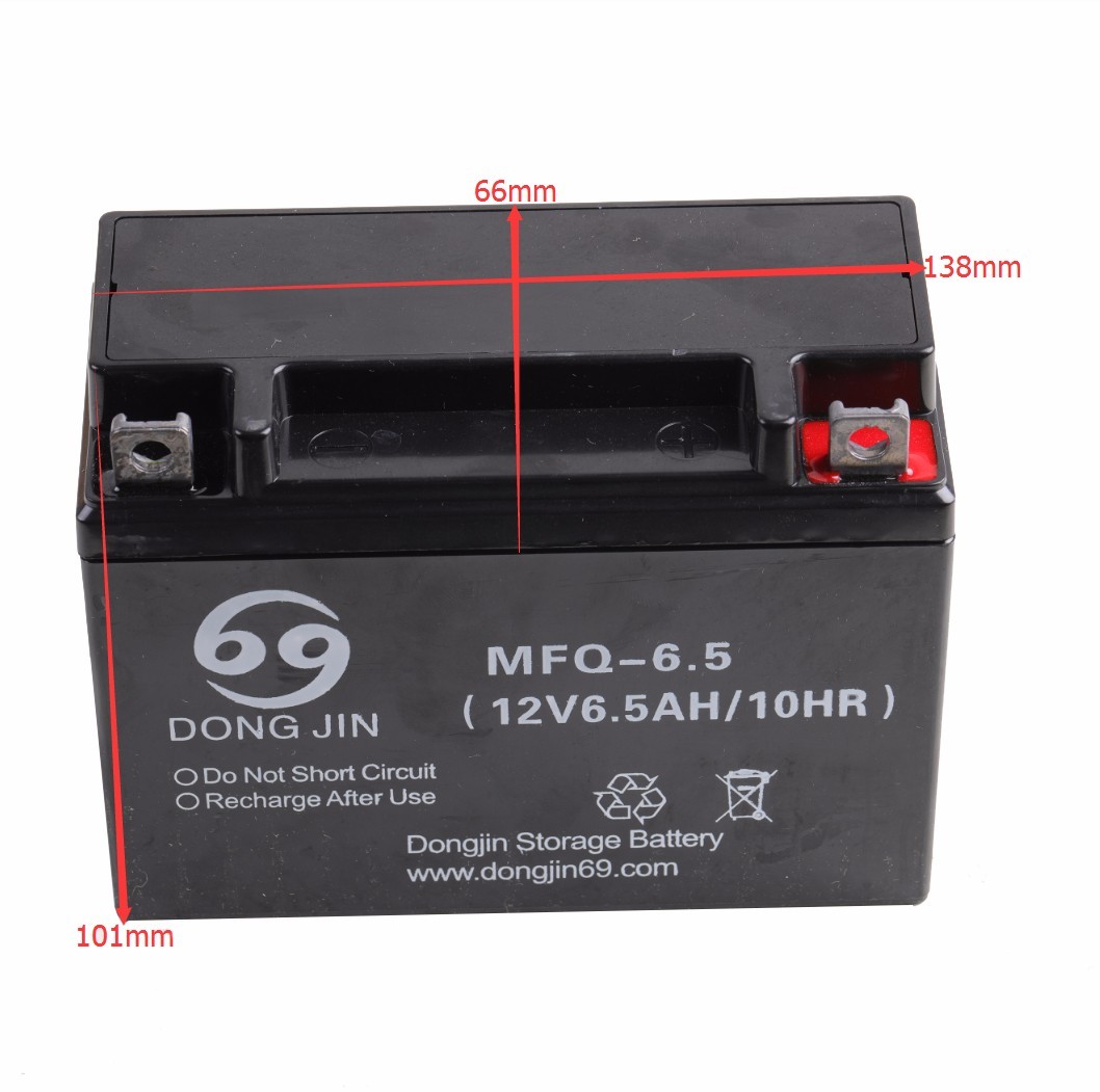 12V 6.5AH 10HR Motorcycle Battery Electric E-BIKE Quad Dirt Bike Buggy Scooter